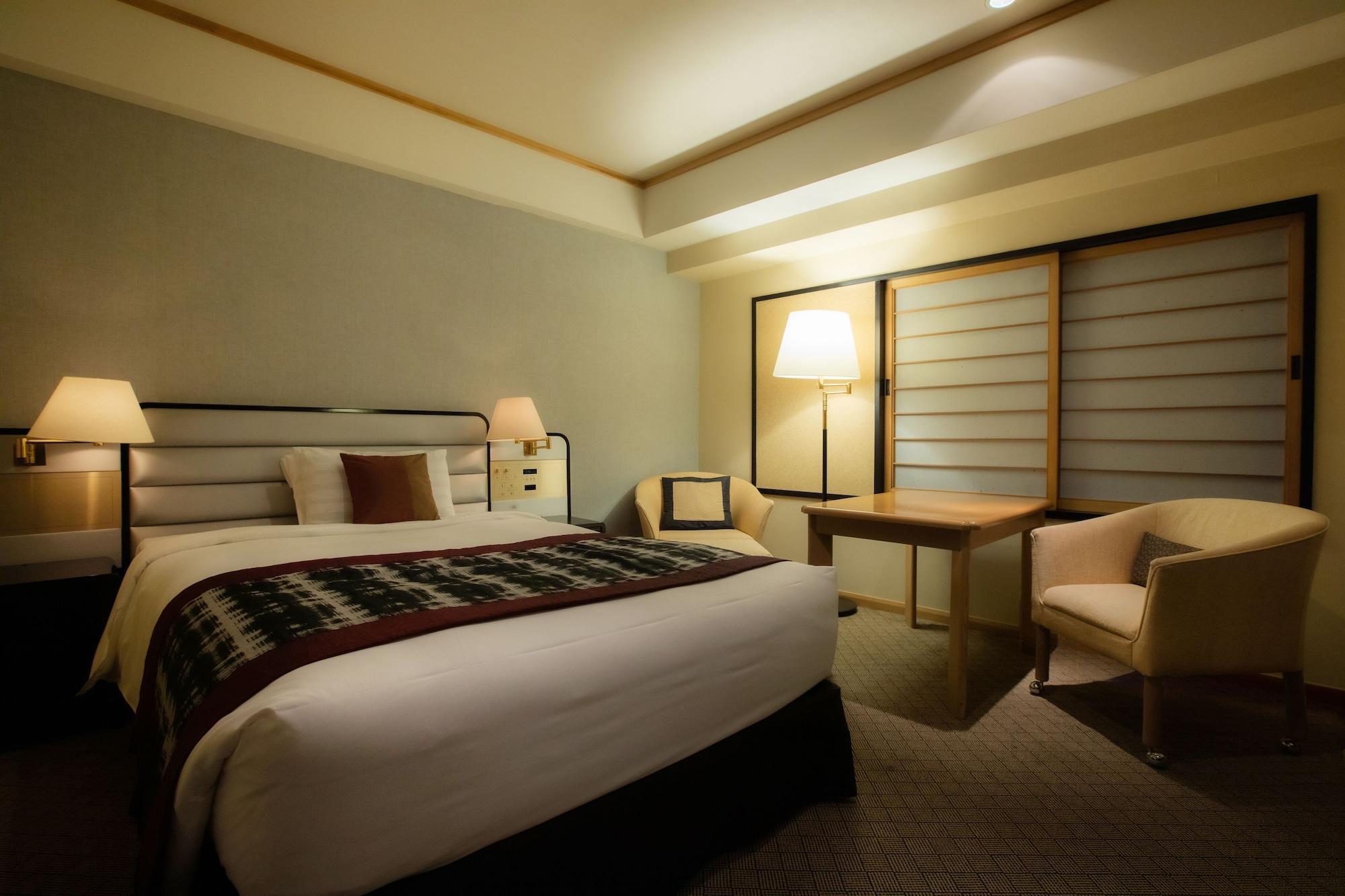 Hotel New Otani Hakata Fukuoka  Exteriér fotografie A room at the hotel