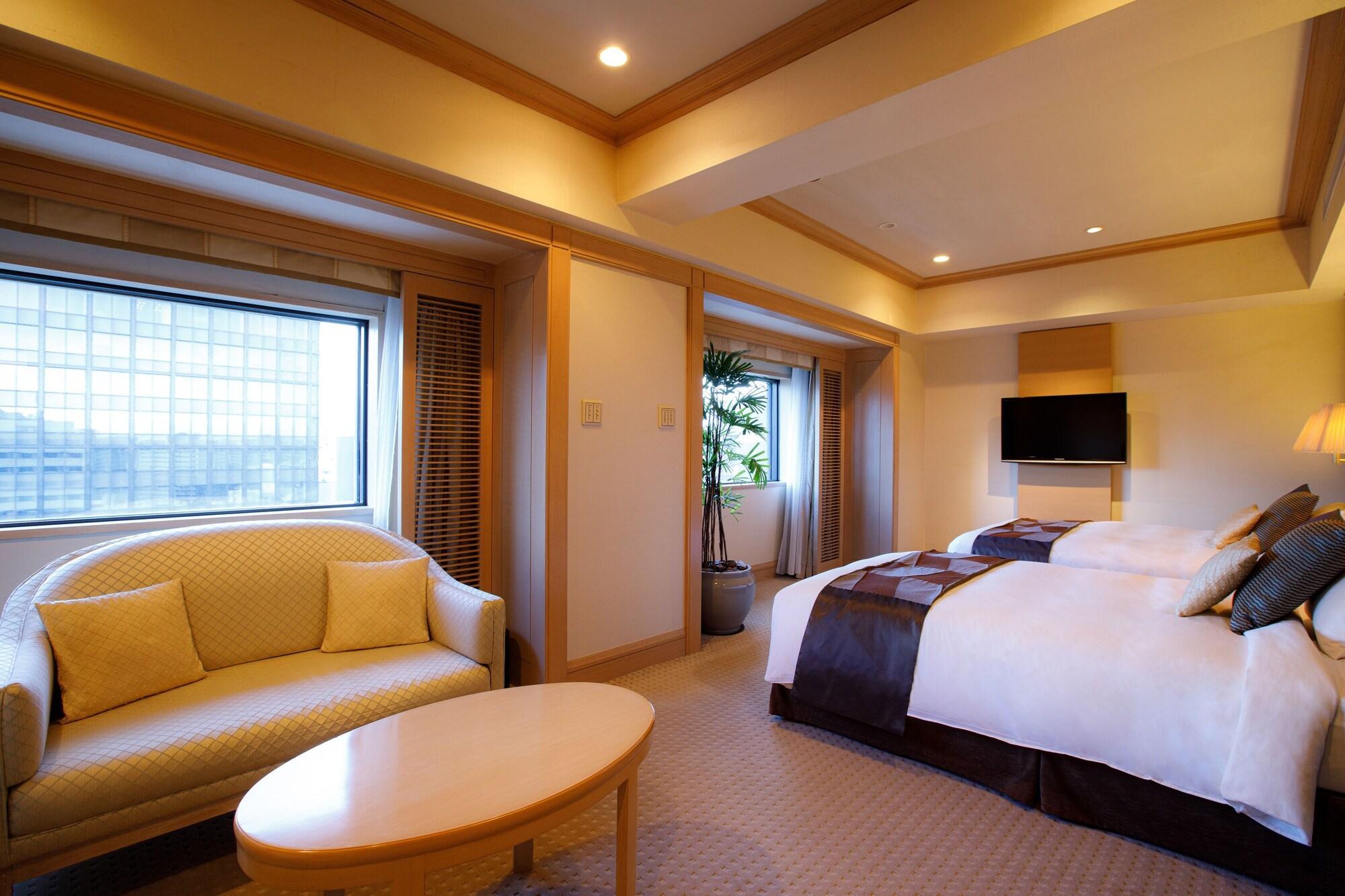 Hotel New Otani Hakata Fukuoka  Exteriér fotografie A room at the hotel