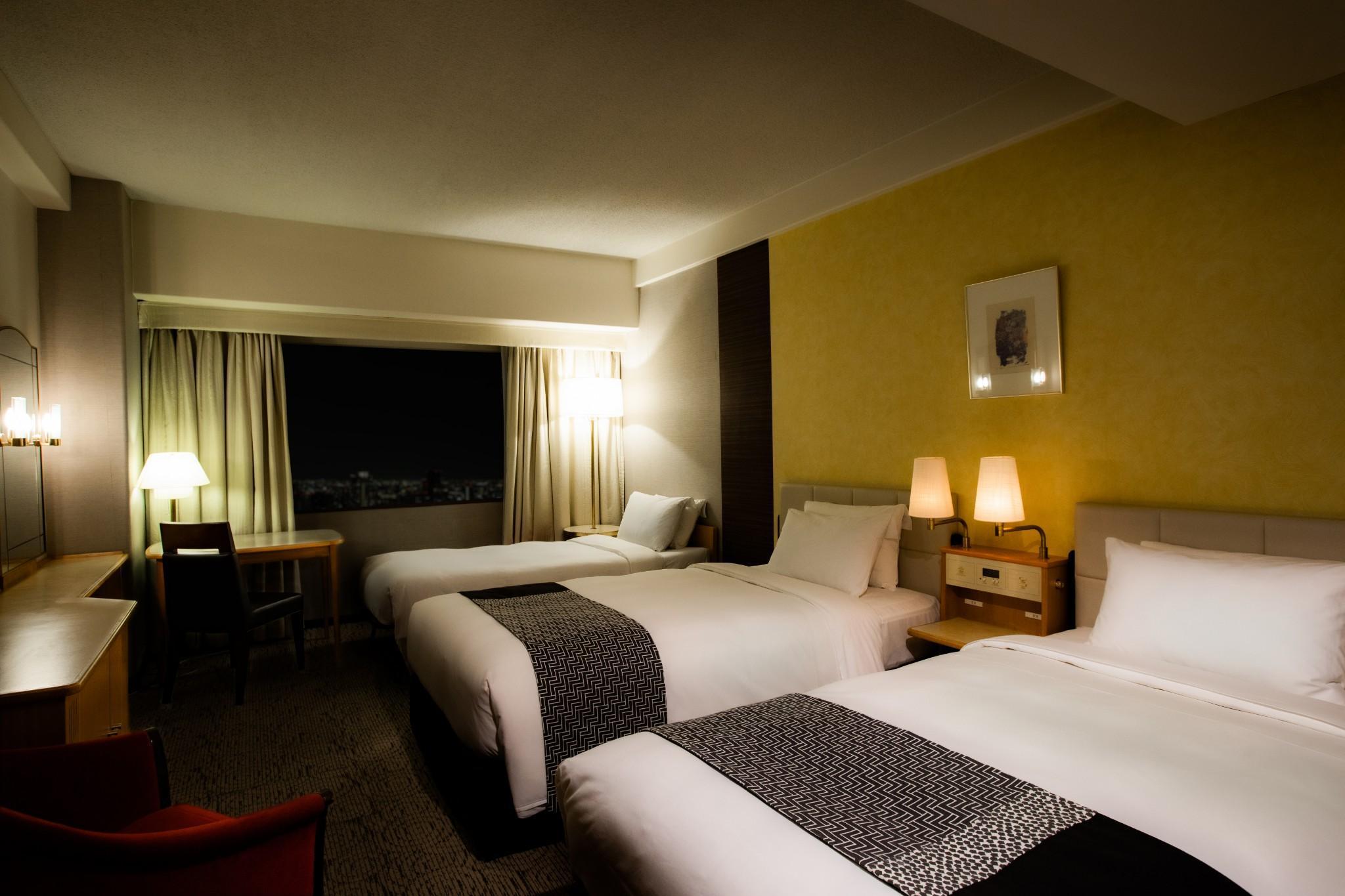 Hotel New Otani Hakata Fukuoka  Exteriér fotografie A room at the hotel