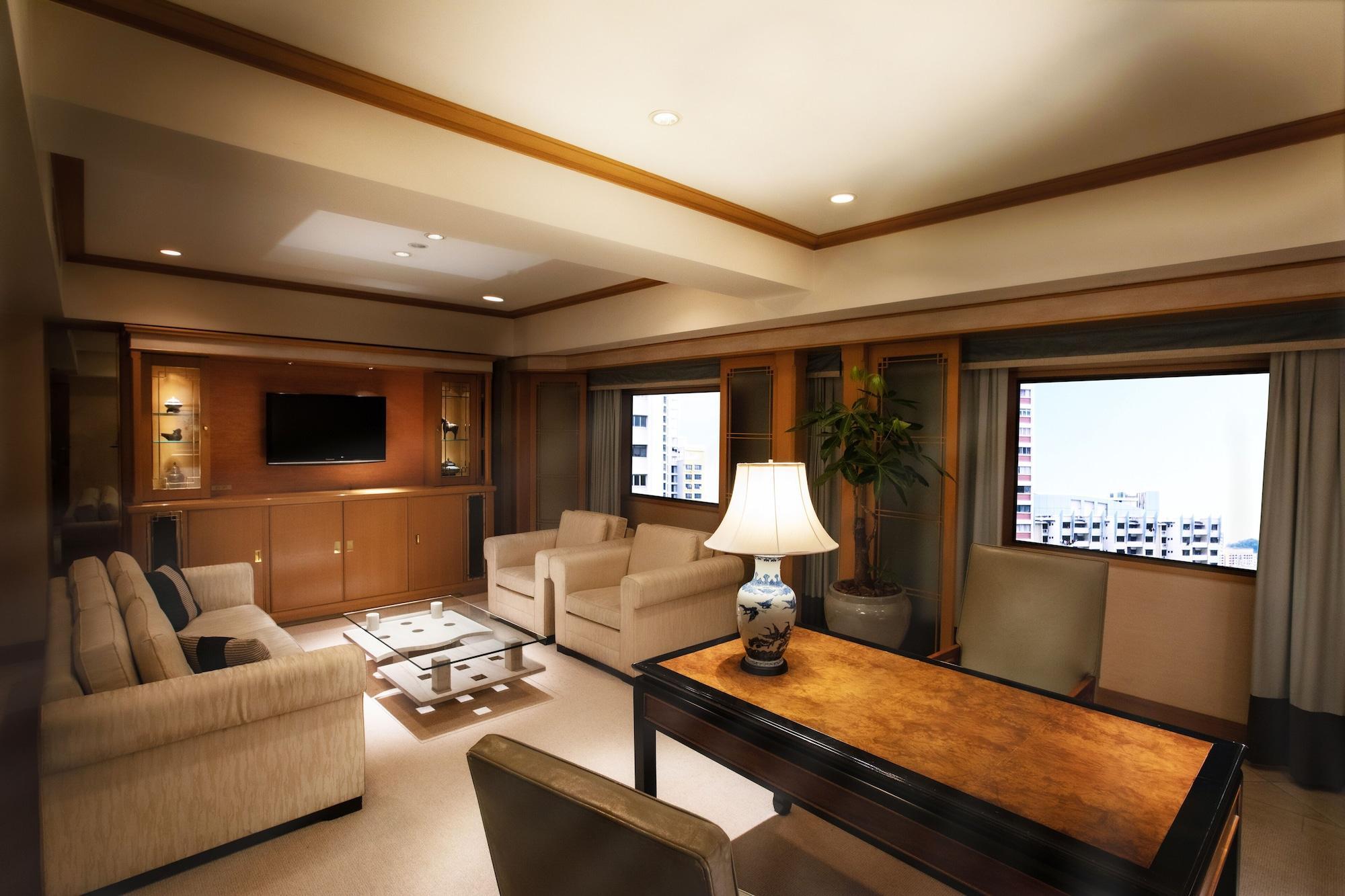 Hotel New Otani Hakata Fukuoka  Exteriér fotografie A 3D rendering of a living room